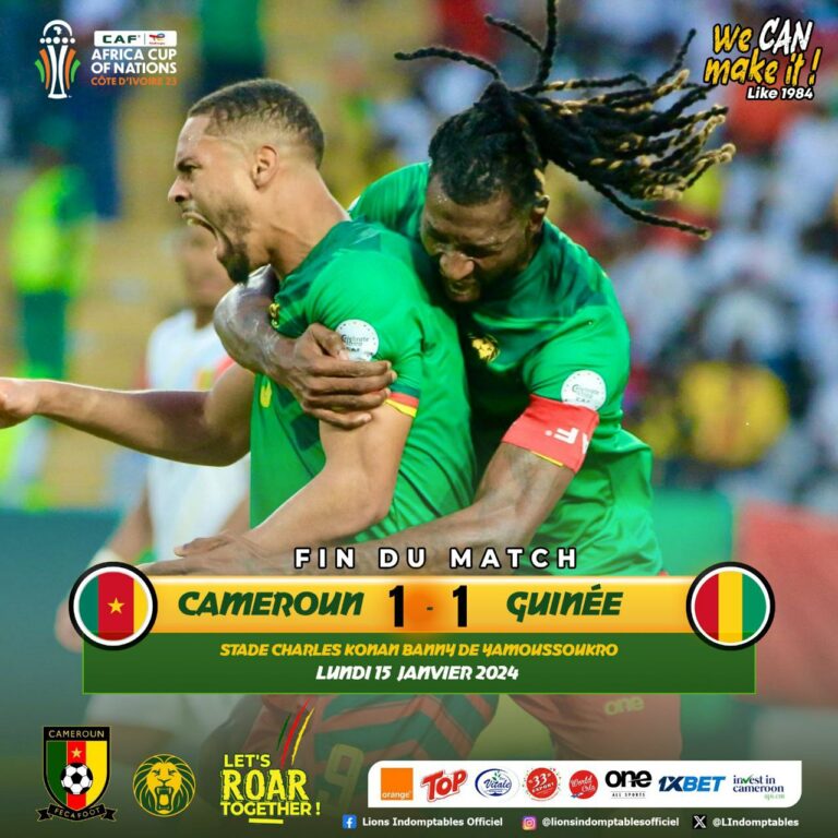 LIONS INDOMPTABLES- Can 2024 - UNE ENTRÉE EN COMPÉTITION TIMIDE CONTRE LA GUINÉÉ